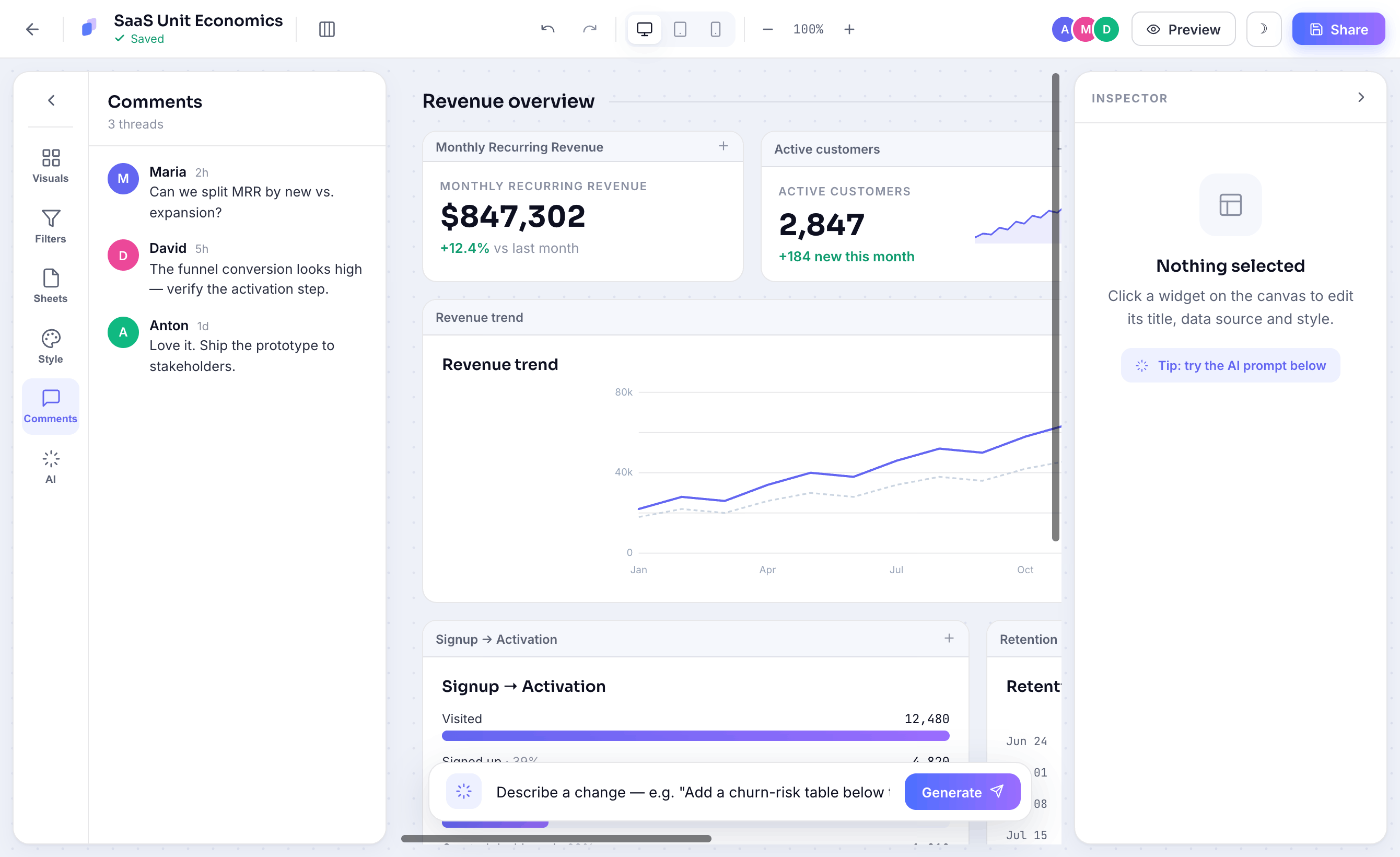 Previzio real-time collaboration